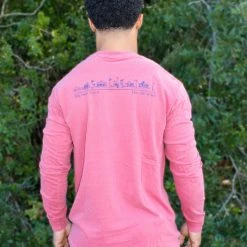 GARMENT GEAR SEASIDE APPAREL Crimson Longsleeve Unisex Seaside Tee