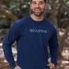 GARMENT GEAR SEASIDE APPAREL Navy Longsleeve Unisex Seaside Tee