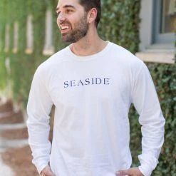 GARMENT GEAR White Longsleeve Unisex Seaside Tee SEASIDE APPAREL