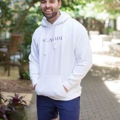 SOWALINK SEASIDE APPAREL Men's White Pullover Hoodie