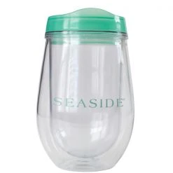 TRUEBRANDS HOME & GIFTS Seaside Wine Tumbler With Lid