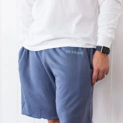 SPIRIT ACTIV Denim & Mint Pull On Sweat Shorts SEASIDE APPAREL