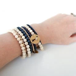 ENEWTONDESIGN HOME & GIFTS Navy Promise Bracelet With Bud Disc