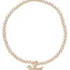 ENEWTONDESIGN Classic 3mm Gold Bracelet With Bud Charm