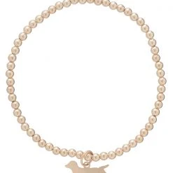 ENEWTONDESIGN Classic 3mm Gold Bracelet With Bud Charm