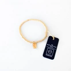 ENEWTONDESIGN Classic 3mm Gold Bracelet With Seaside Tag HOME & GIFTS
