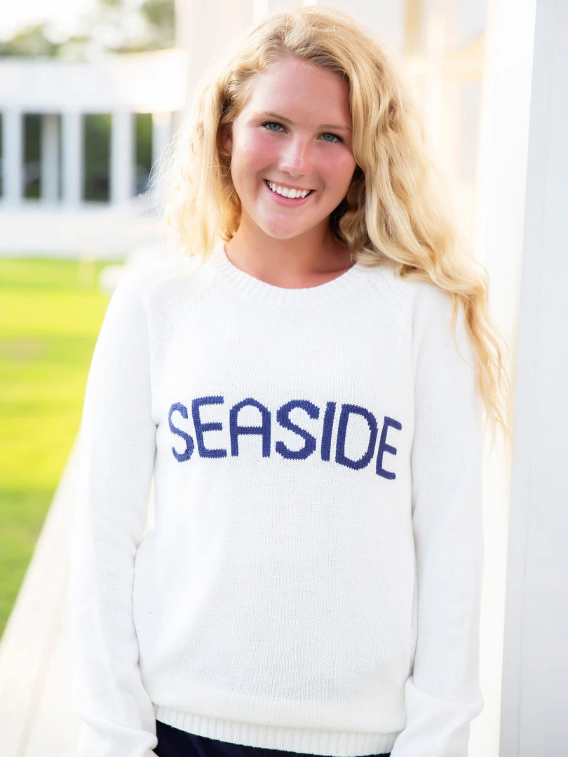 ELLSWORTH White Seaside Knit Sweater SEASIDE APPAREL