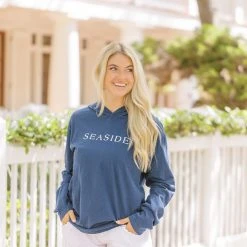 SOWALINK Navy Adult Longsleeve Hooded Tee SEASIDE APPAREL