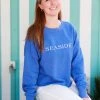 CHARLES RIVE SEASIDE APPAREL Florida Blue Seaside Cropped Sweatshirt