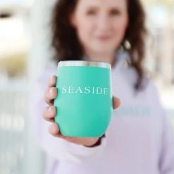 ETSEXPRESS HOME & GIFTS Mint Stainless Steel Seaside Wine Tumbler
