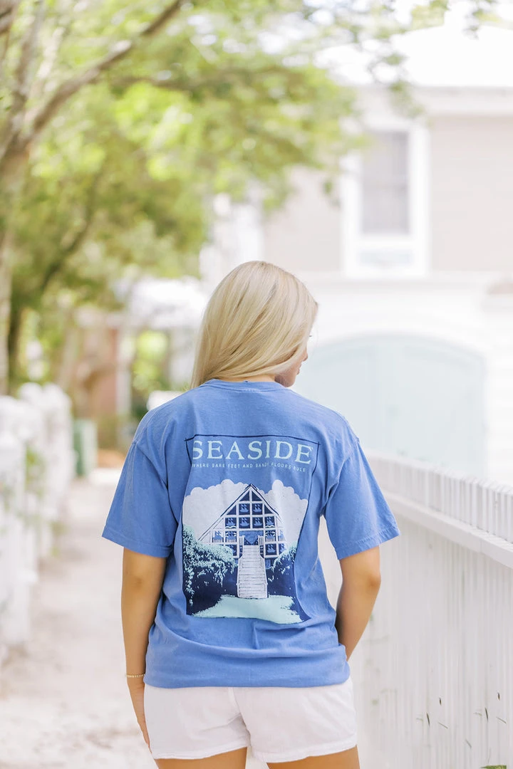 GARMENT GEAR Flo Blue Seaside Pavilion Tee SEASIDE APPAREL 4 GARMENT GEAR Flo Blue Seaside Pavilion Tee SEASIDE APPAREL
