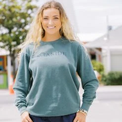 GARMENT GEAR SEASIDE APPAREL Blue Spruce Unisex Seaside Sweatshirt