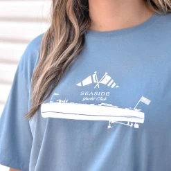 HONEYBEETEES SEASIDE APPAREL Honey Bee Tees Seaside Yacht Club Logo Tee