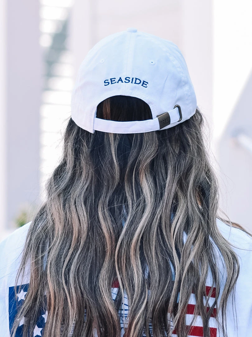 HARDINGLANE White American Flag Embroidered Hat SEASIDE APPAREL 2 HARDINGLANE White American Flag Embroidered Hat SEASIDE APPAREL
